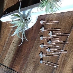 Bhldn 9 piece rose gold hair pin set